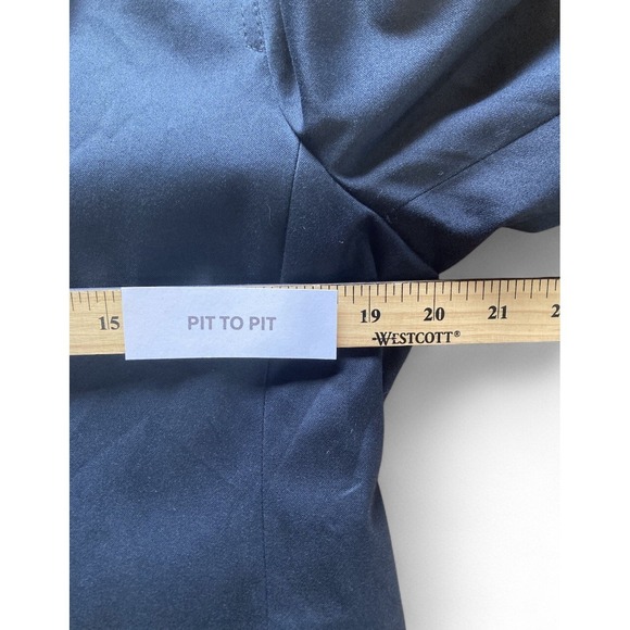 COACH 1941 Women's Medium Black Hidden Button Cotton Coat Jacket Slit Pockets - Picture 4 of 10